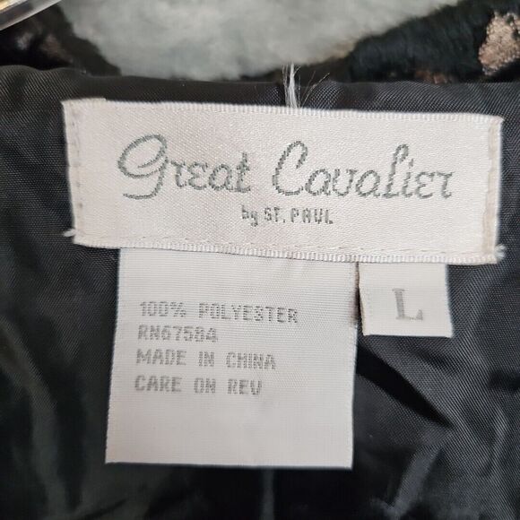 Great Cavalier by St Paul jacket blazer sz Lg black gold color - Picture 2 of 11